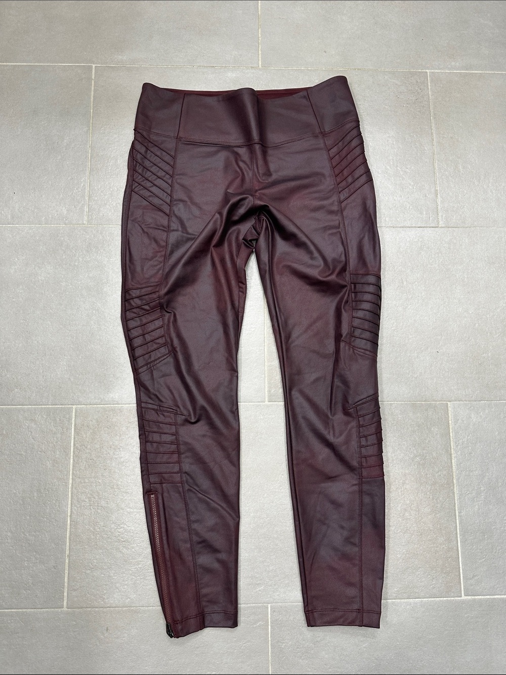 Athleta Delancey Gleam Moto Tight in Dusty Rose